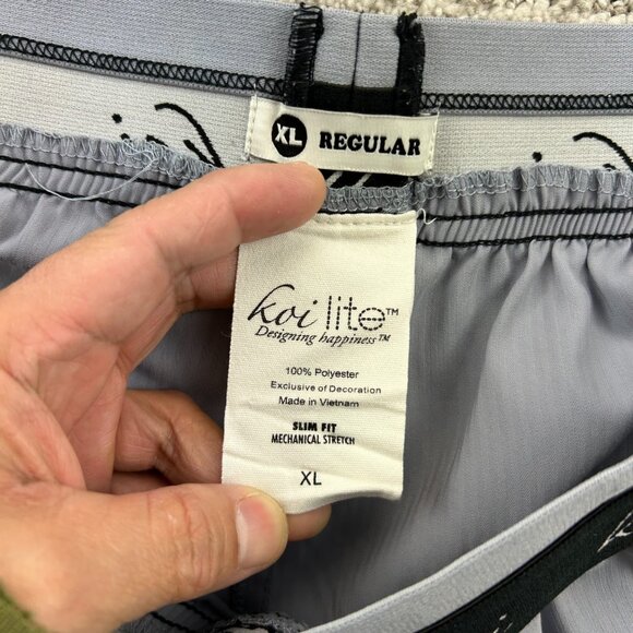 Koi Scrub Pants Women Size XL Regular Slim Fit Gray Stripes Casual Uniform - Picture 6 of 15